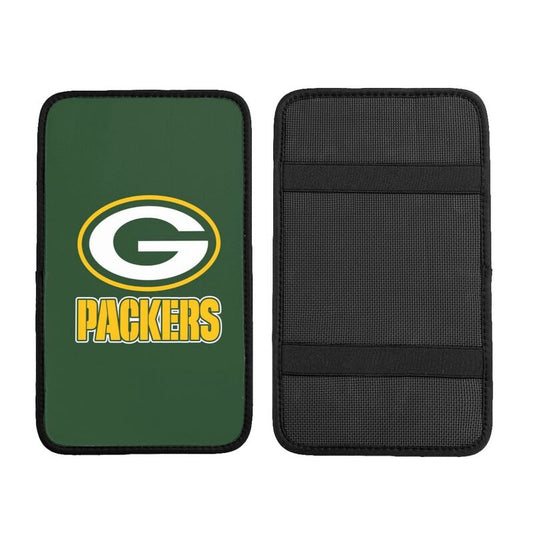 Car armrest box pad Green Bay Packers 2 Printed central armrest box pad protective pad