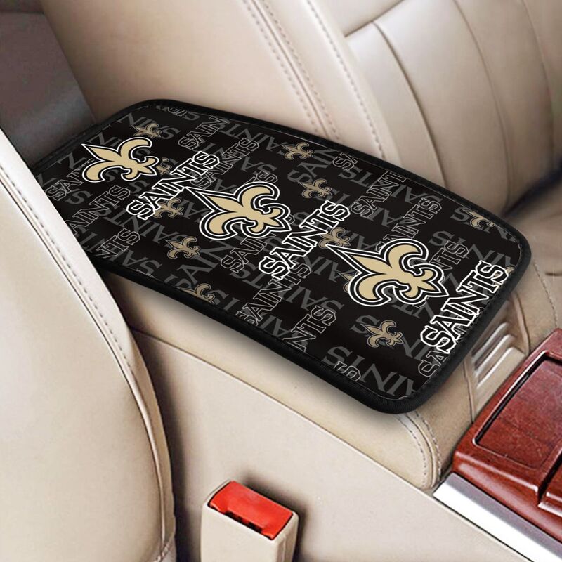 Car armrest box pad New Orleans Saints Printed central armrest box elbow pad