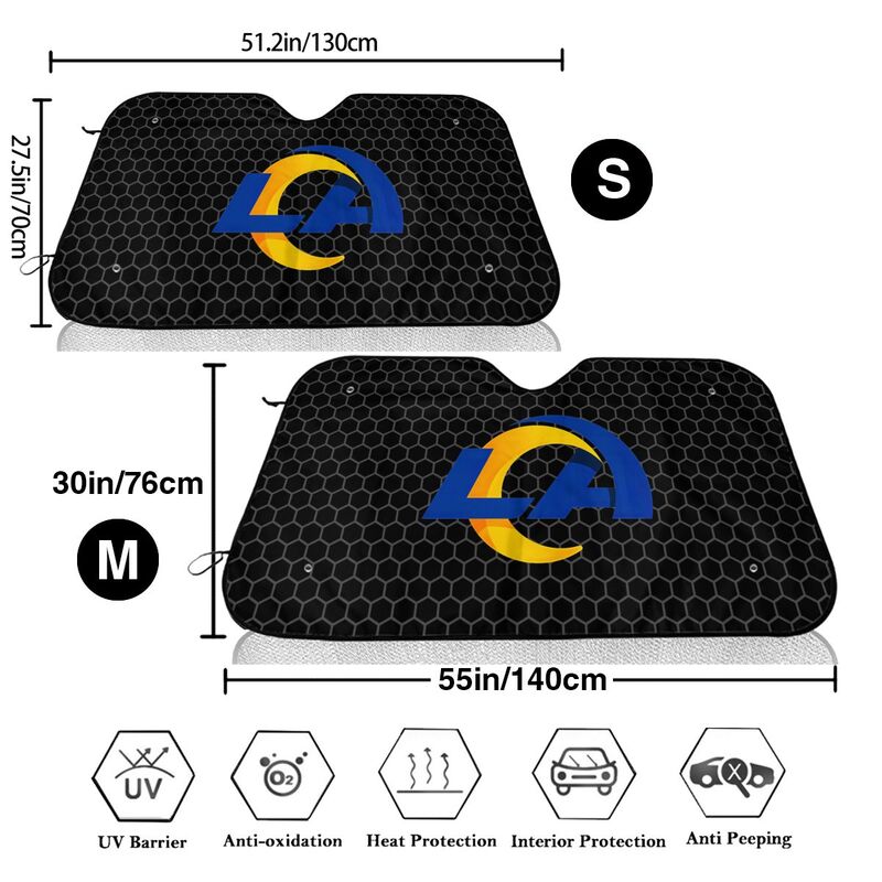 Los Angeles Rams 2 Printed is suitable front Car windshield sunshades Car windshield sunshades