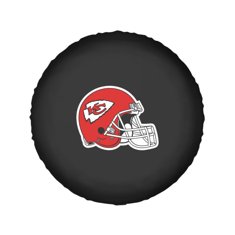 Kansas City Chiefs 3 Car tire protective cover waterproof and dustproof tire cover