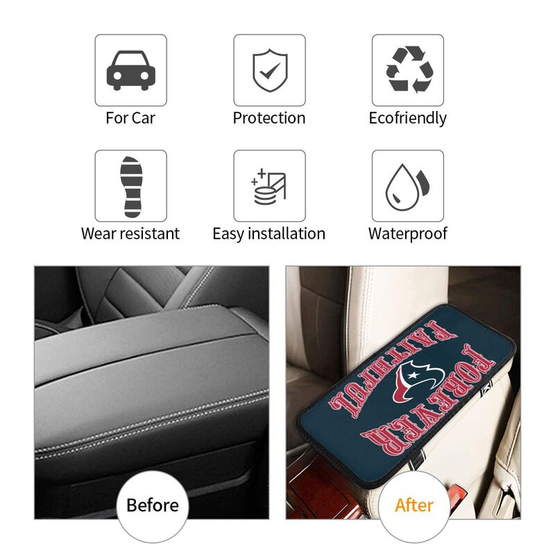 Houston Texans Print car armrest box cover armrest protective cover