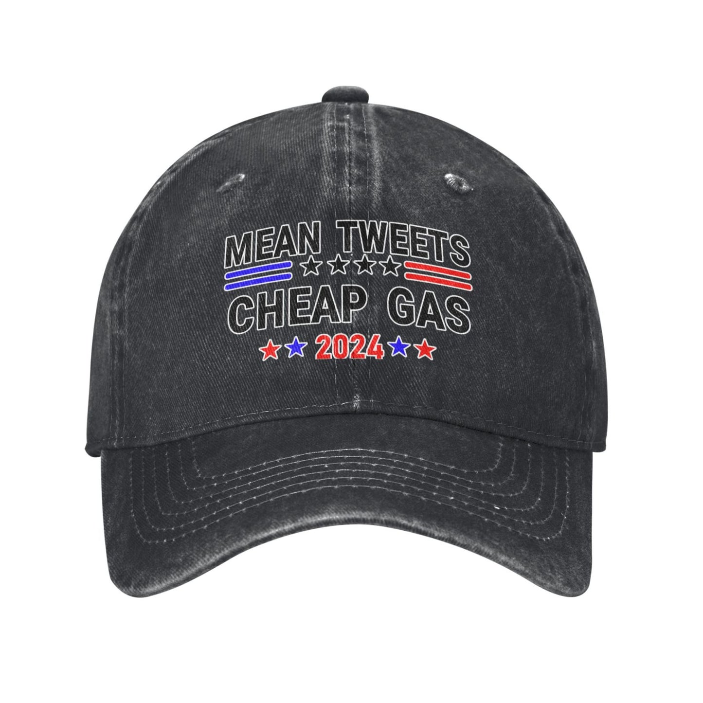 Mean Tweets Cheap Gas 2024 Printed unisex baseball cap adjustable cap outdoor sun hats trucker hat