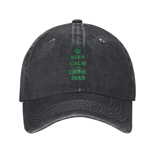 Keep Calm Drink Beer Printed unisex baseball cap adjustable cap outdoor sun hats trucker hat