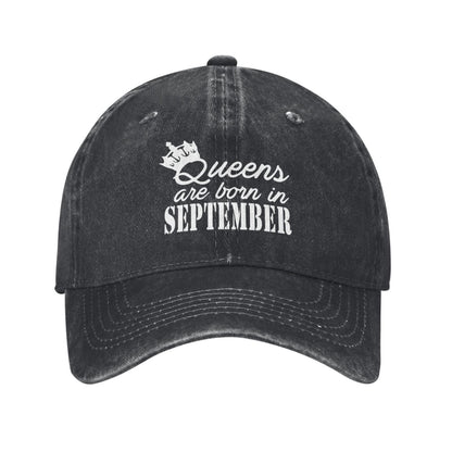 Birthday Gift For Queens Are Born In September Printed unisex baseball cap adjustable cap outdoor sun hats trucker hat