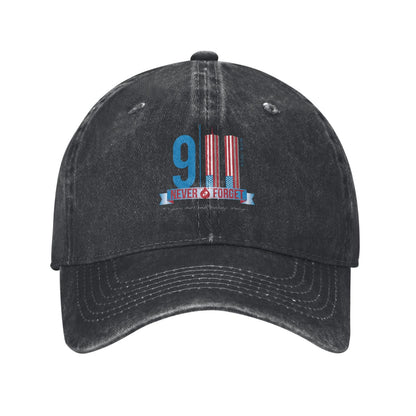 9-11 Never Forget Printed unisex baseball cap adjustable cap outdoor sun hats trucker hat