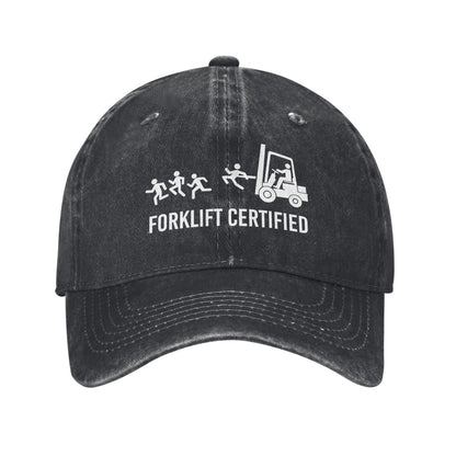 Forklift Certified Printed unisex baseball cap adjustable cap outdoor sun hats trucker hat