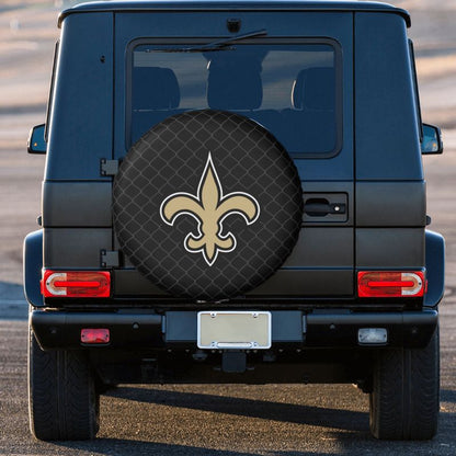 New Orleans Saints Grid background car tire waterproof dustproof protective cover