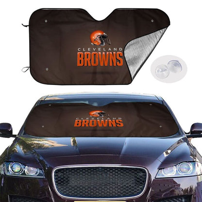 Cleveland Browns 3 Print suitable for front Car windshield sunshades Car windshield sunshades
