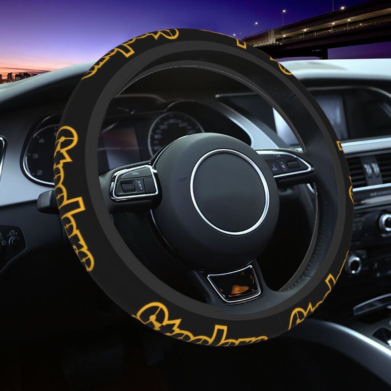 Pittsburgh Steelers 5 Printed breathable elastic steering wheel anti slip cover