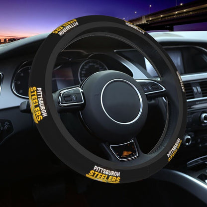 Pittsburgh Steelers 3 Printed elastic steering wheel cover anti slip breathable