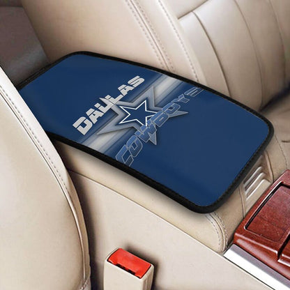 Car armrest box pad Dallas Cowboys 2 Printed center armrest box pad protective pad
