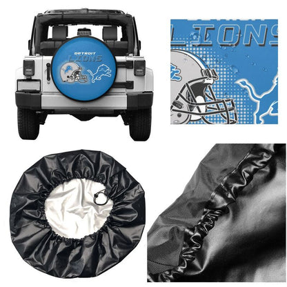Detroit Lions Print car tire protection cover car spare tire dust protection covers