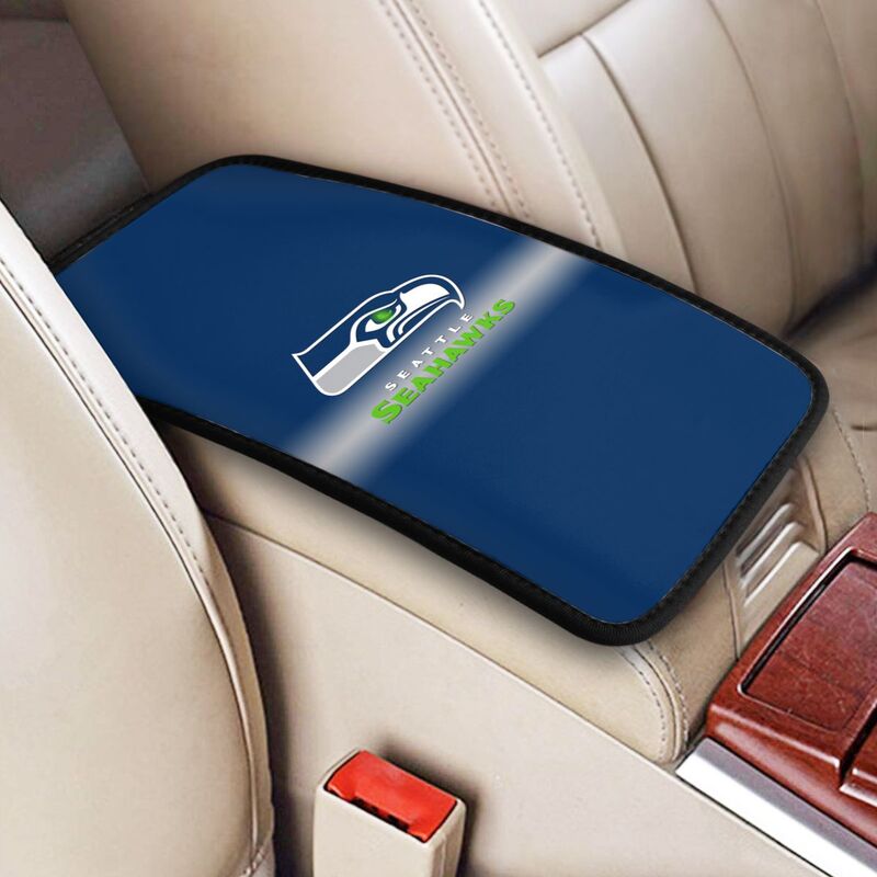 Car armrest box pad Seattle Seahawks 2 Printed center armrest box pad protective pad