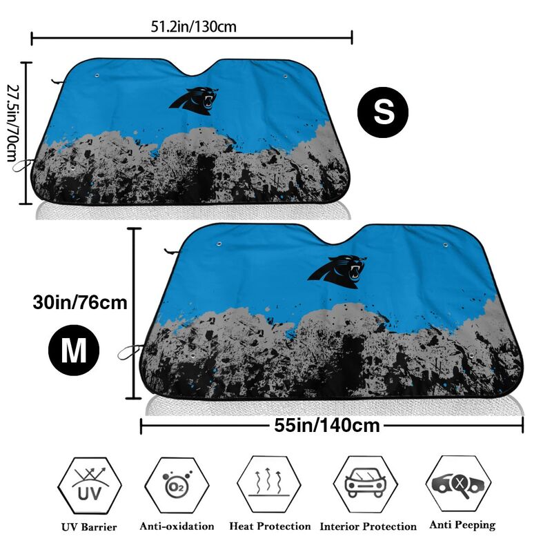 Carolina Panthers Print car front windshield sunshade car windshield sunshade (multi size)