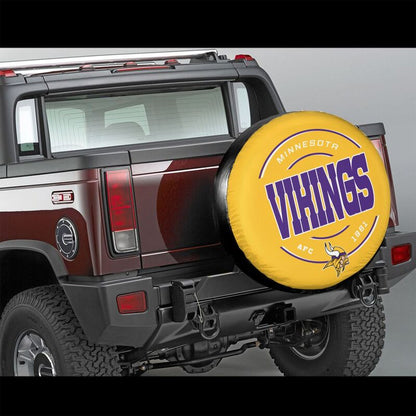 Minnesota Vikings Printing car tire protection cover car spare tire dust protection cover