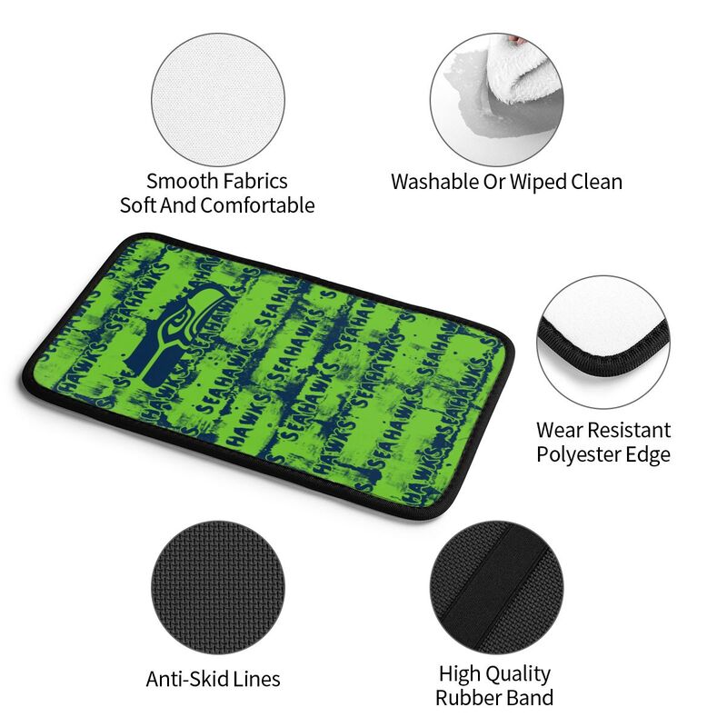 Seattle Seahawks print Car armrest box protective cover car center console armrest pad