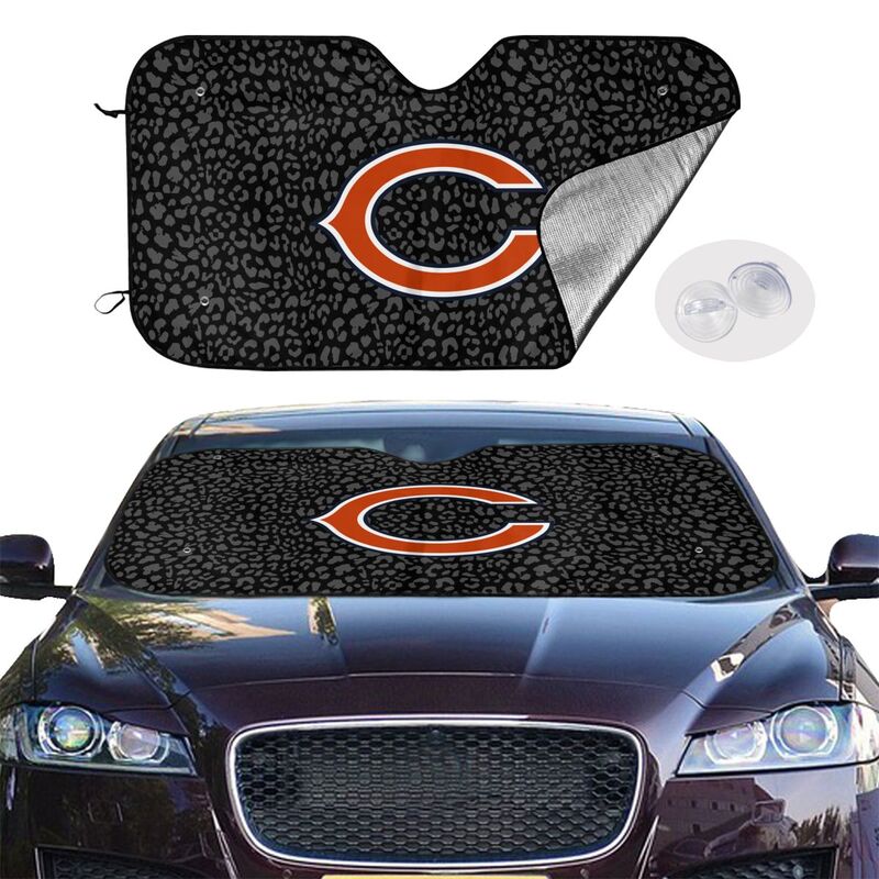 Chicago Bears 2 Printed Car windshield sunshades is suitable front Car windshield sunshades