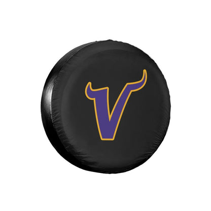 Minnesota Vikings 2 Car tire protective cover waterproof and dustproof tire cover