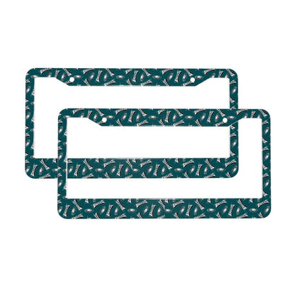 Philadelphia Eagles Print front rear license plate holder circular hole license plate holder (one pair)