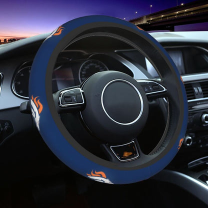 Denver Broncos Printed breathable anti slip cover elastic steering wheel cover