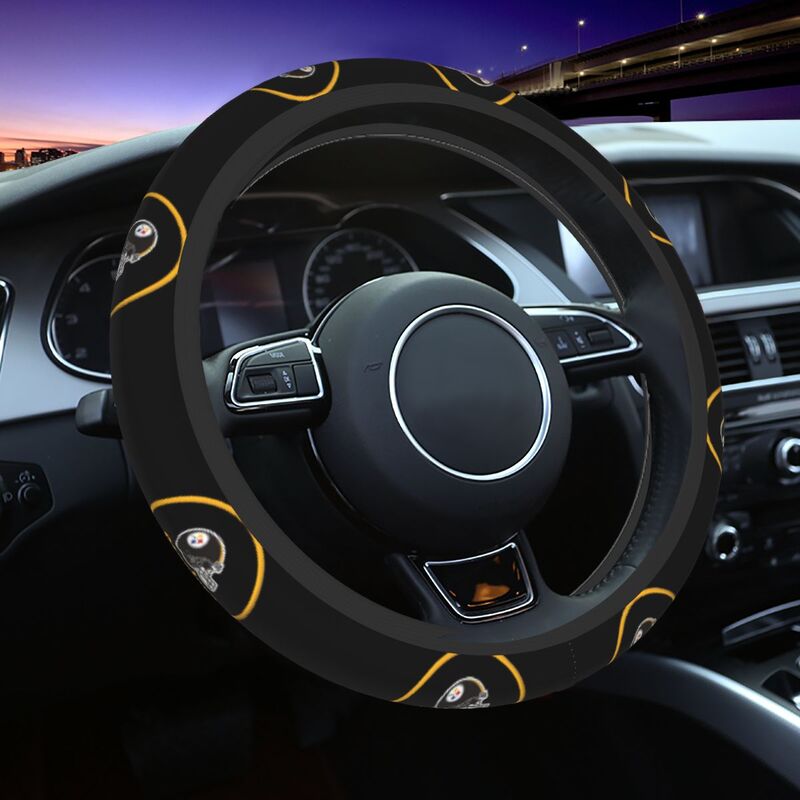 Pittsburgh Steelers 3 Printed breathable anti slip cover elastic steering wheel cover
