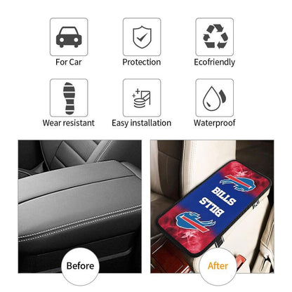 Car armrest box pad Buffalo Bills 7 Printed central armrest box cushion protective pad