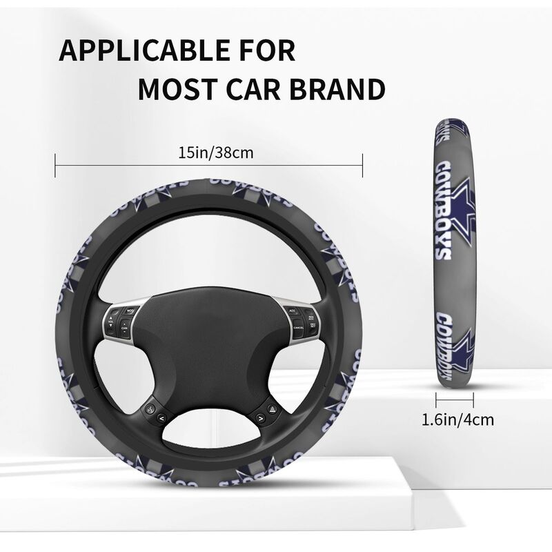 Dallas Cowboys 7 Printed breathable anti slip cover elastic steering wheel cover