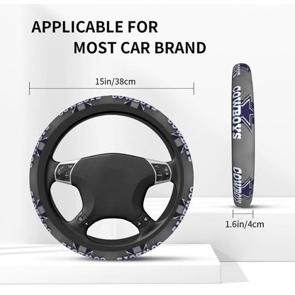 Dallas Cowboys 7 Printed breathable anti slip cover elastic steering wheel cover