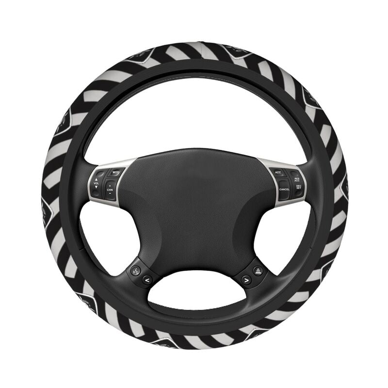 Las Vegas Raiders Printed elastic steering wheel cover car steering wheel protective cover