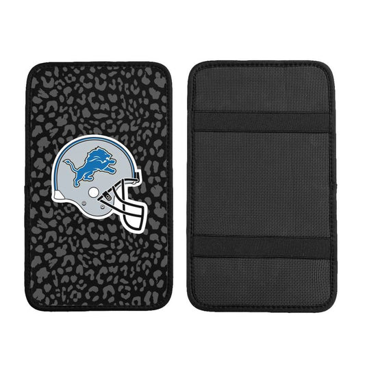 Detroit Lions 2 print Car handrail box cushion Personalized car armrest cover