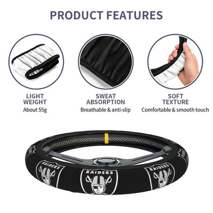 Las Vegas Raiders Printed breathable elastic steering wheel anti slip cover