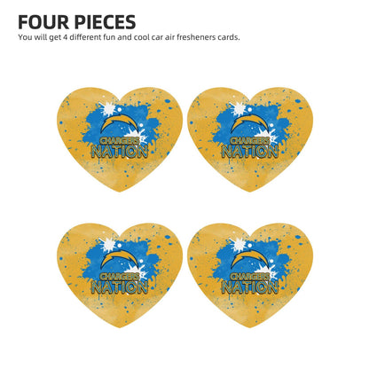 4-pcs San Diego Chargers Car Air Fresheners Cards Set car aromatherapy tablets