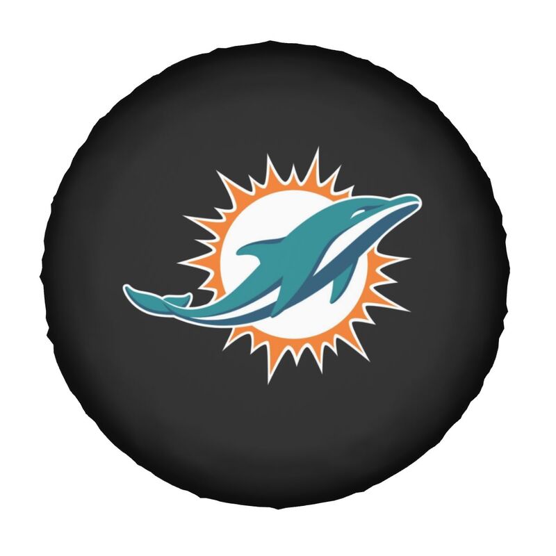 Miami Dolphins 2 Print tire protection covers car sunscreen tire protection covers