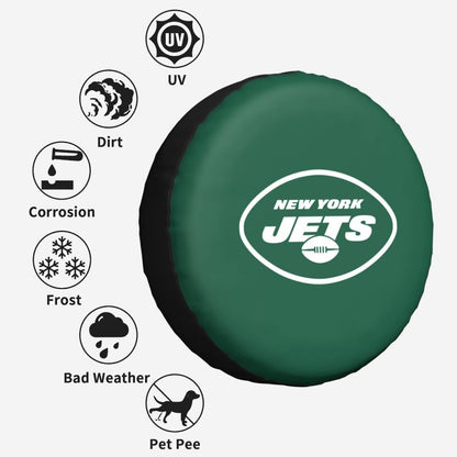 New York Jets 4 Car tire protective cover waterproof and dustproof tire cover