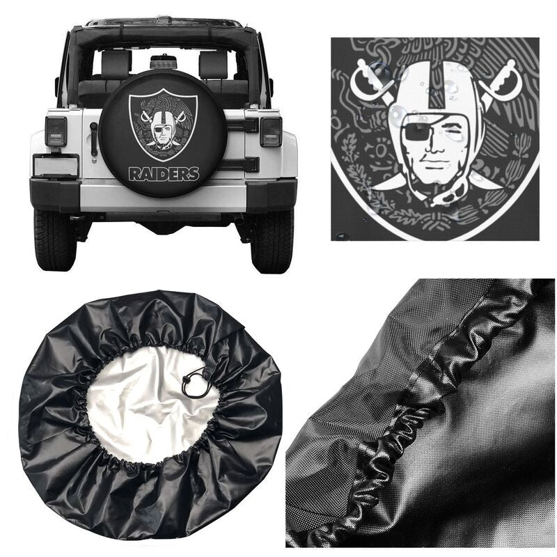 Las Vegas Raiders 6 car dustproof sunscreen tyre protective cover Tyre protective cover