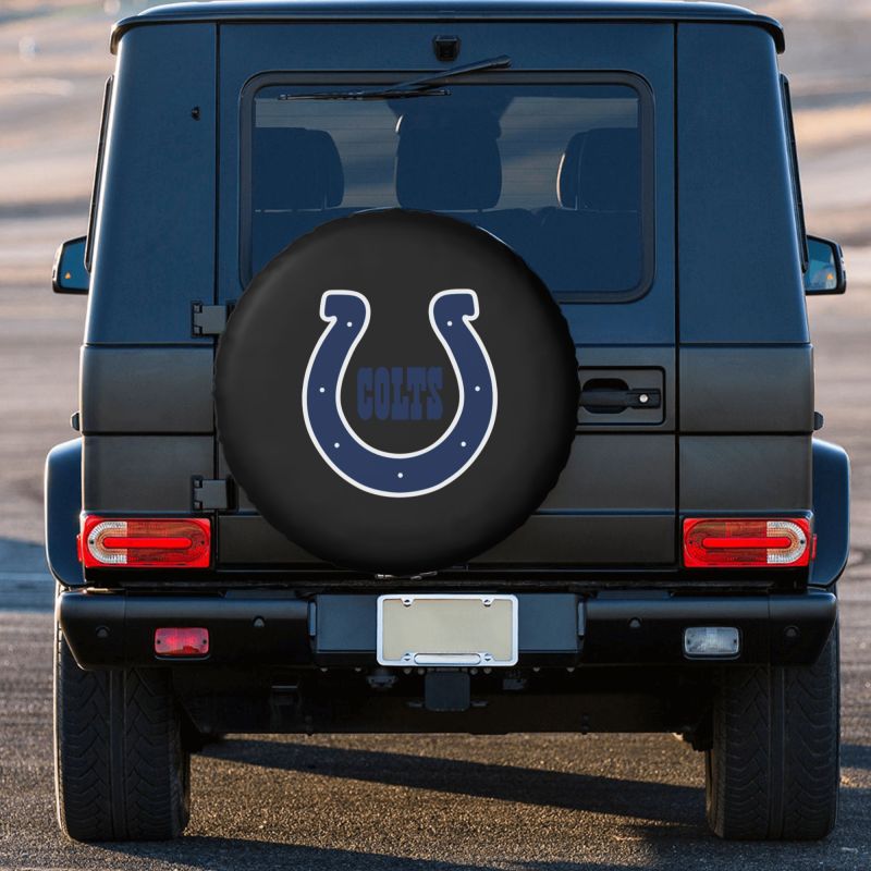 Indianapolis Colts 2 Car tire protective cover waterproof and dustproof tire cover