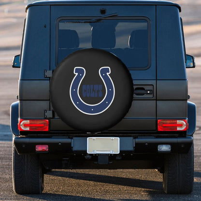 Indianapolis Colts 2 Car tire protective cover waterproof and dustproof tire cover