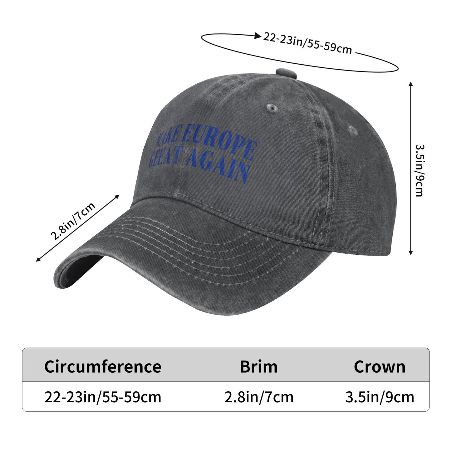 Make Europe Great Again Printed unisex baseball cap adjustable cap outdoor trucker hat veterans Gifts