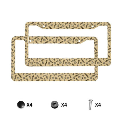 New Orleans Saints Print front rear license plate holder circular hole license plate holder (one pair)