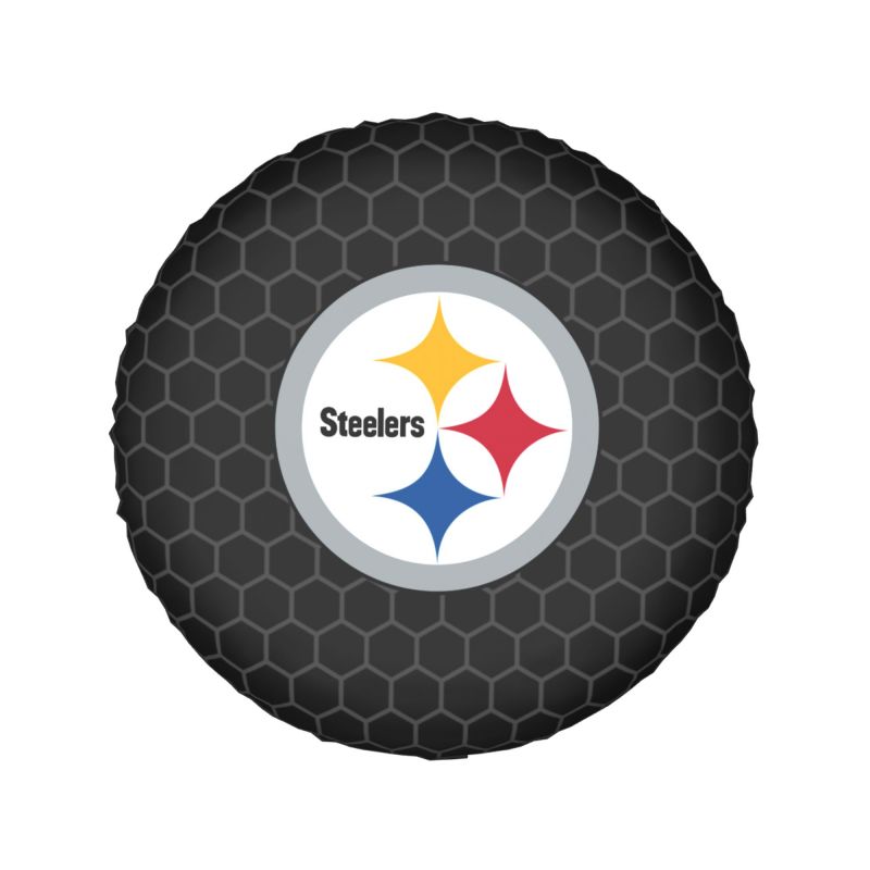 Pittsburgh Steelers Grid printed car tire cover dustproof and waterproof tire cover