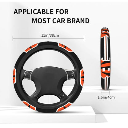 Cincinnati Bengals 5 Printed breathable elastic steering wheel anti slip cover