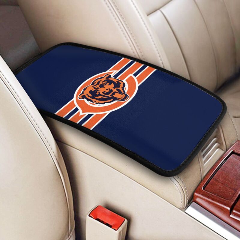 Car armrest box pad Chicago Bears 4 Printed central armrest box cushion protective pad