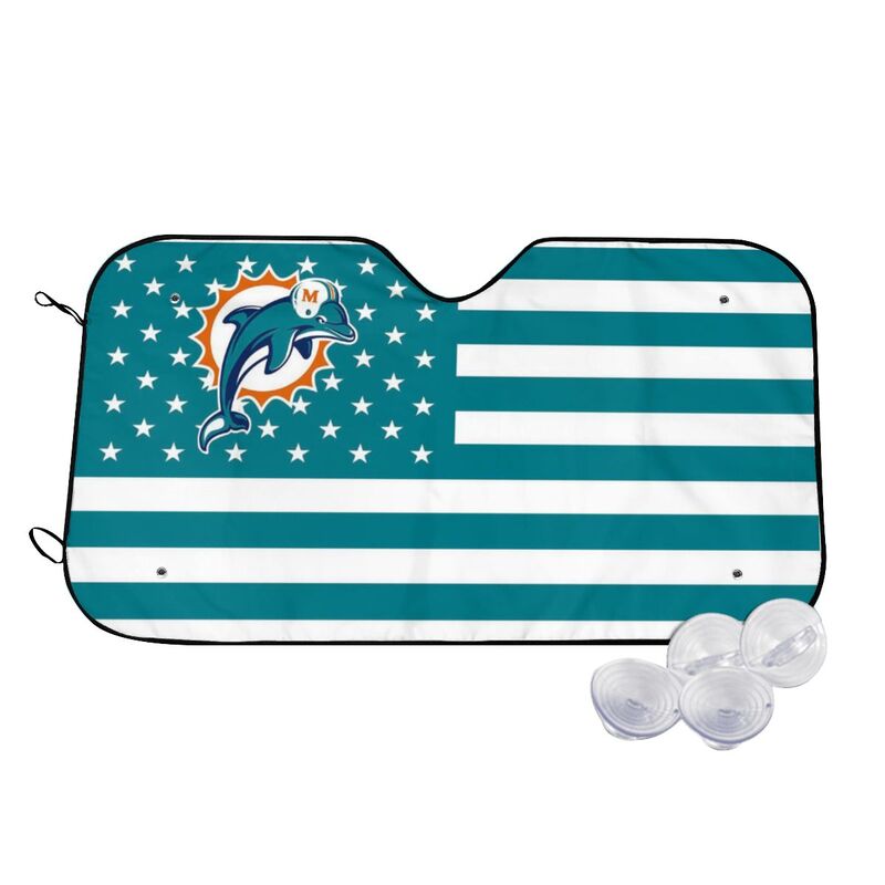 Miami Dolphins 2 Print Car windshield sunshades suitable for front Car windshield sunshades