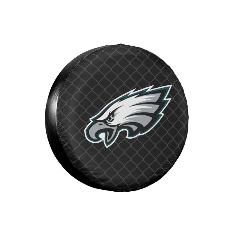 Philadelphia Eagles Grid background car tire waterproof dustproof protective cover