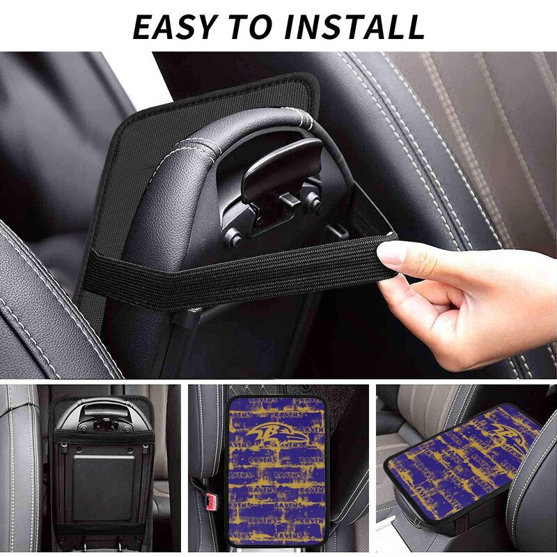 Baltimore Ravens print Car armrest box protective cover car center console armrest pad