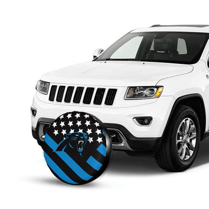 Carolina Panthers 3 car dustproof sunscreen tyre protective cover Tyre protective cover