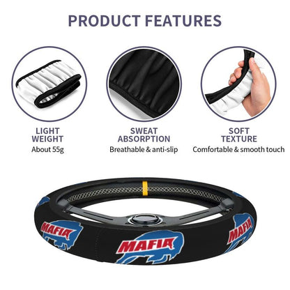 Buffalo Bills Printed breathable elastic steering wheel anti slip cover