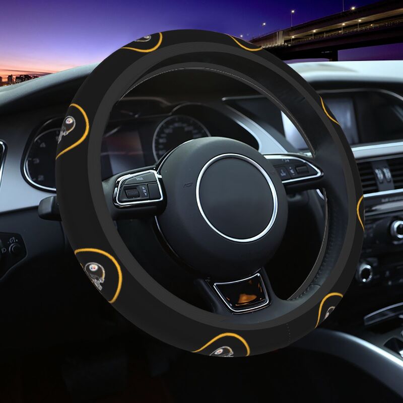 Pittsburgh Steelers 2 Printed elastic steering wheel cover car steering wheel protective cover