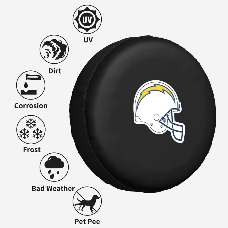San Diego Chargers 3 Car tire protective cover waterproof and dustproof tire cover