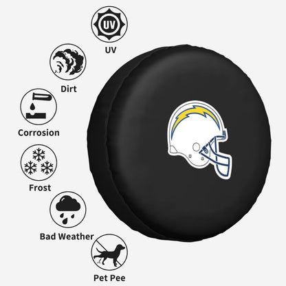 San Diego Chargers 3 Car tire protective cover waterproof and dustproof tire cover